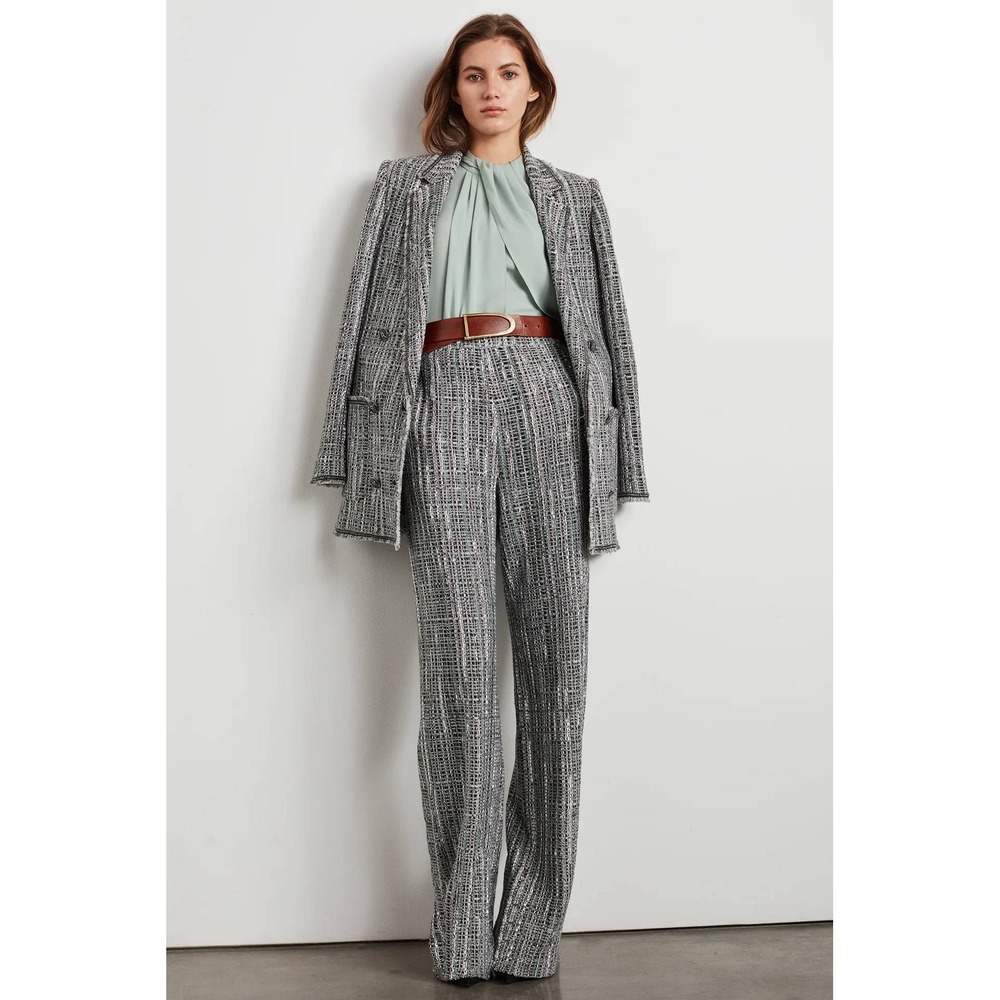 St. John Metallic Tweed Double-Breasted Blazer Sz 4 | Chanel-Inspired‎ Old Money